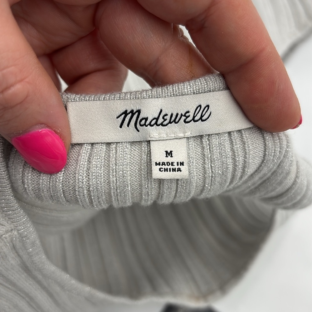 Madewell Signature Shimmer Knit Cutaway Sweater Tank - Picture 5 of 6